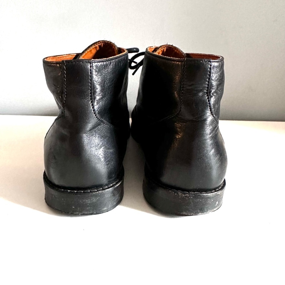 Classic Black Leather Ankle Boots - Women's Lace-Up Booties - Picture 5 of 11